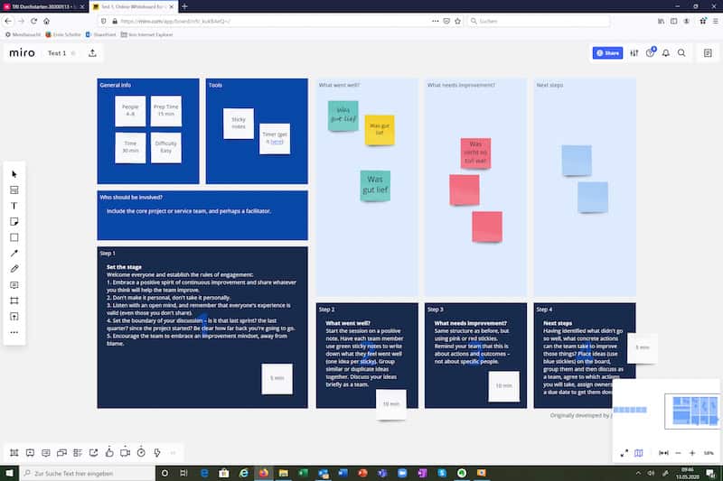 Miro Online Konferenz Tool